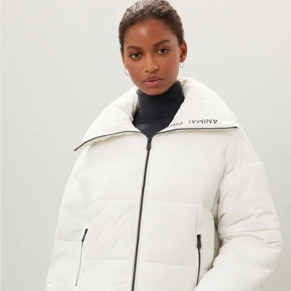 SAVE THE DUCK Elegant Cream Puffer Jacket - Picture 3 of 9
